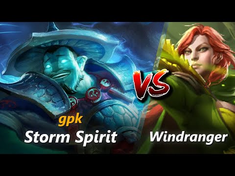How to Storm Spirit mid vs Windranger (feat. gpk) | First 10 minutes