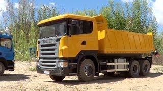 preview picture of video 'CONSTRUCTION SIDE IN 1:14 SCALE / RC TRUCK / BRZEZINY 2013'