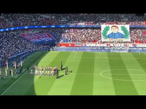 PSG - Sco Angers entrée des joueur Parc des Princes 05/04/2025