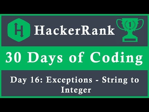 Day 16 Exceptions String To Integer Problem Solvinghackerrank 30 Days Of Code Java Desicoder