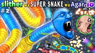 SLITHER.io #2: vs. AGAR.io #4 vs. SUPER SNAKE.io #1 (FGTEEV Duddy Plays & Ranks All 3!!  Favorite??)