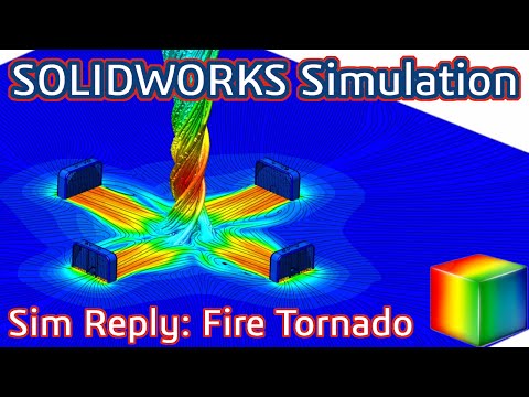 Simulation Reply to "Fire Tornado in Slow Motion 4K" by The Slow Mo Guys