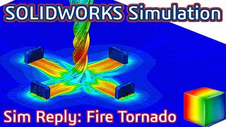 Simulation Reply to &quot;Fire Tornado in Slow Motion 4K&quot; by The Slow Mo Guys