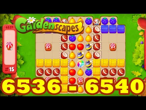 Gardenscapes Level 6536 - 6540 HD Walkthrough | 3 - match | gameplay | android | 6537 | 6538 | 6539
