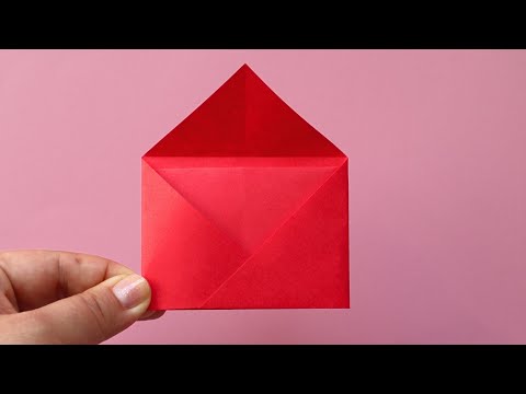 How to make paper envelope - No glue or tape, very easy DIY