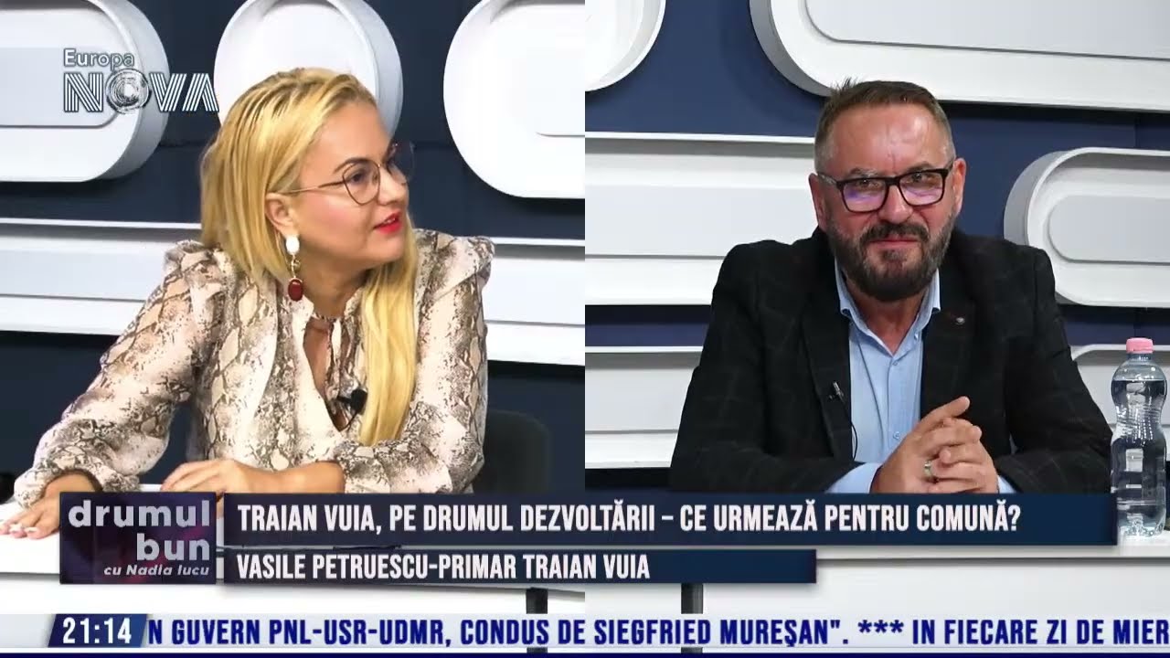 VIDEO (integral) emisiune Drumul Bun cu NADIA IUCU. Invitat: Vasile Petruescu, primar comuna Traian Vuia