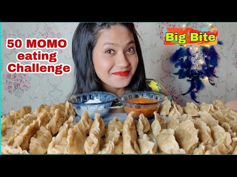 50 MOMO EATING CHALLENGE I DUMPLING CHALLENGE I Hungerbell