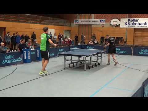 Hegenberger vs Cavatoni Satz 3 TV Hilpoltstein vs Thalkirchen 20191130 Tischtennis Regionalliga Stat