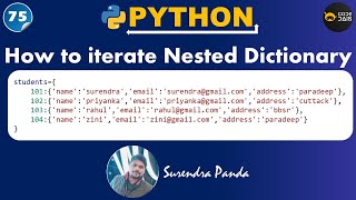 🙋‍♂️ How to iterate Nested Dictionary in Python | Python By Surendra