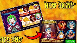 NEW SKINS WICKED CIRCUS + FREAK SHOW SECRET HACKED SKINS | PARTY MODE UPDATE