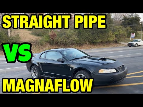 Ford Mustang GT 4.6L V8: STRAIGHT PIPE Vs 14 INCH MAGNAFLOW!