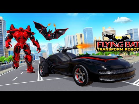 Flying Bat Robot Transform Car Robot Games 2021: New York City Assaulted by Bat Flying Robot Car