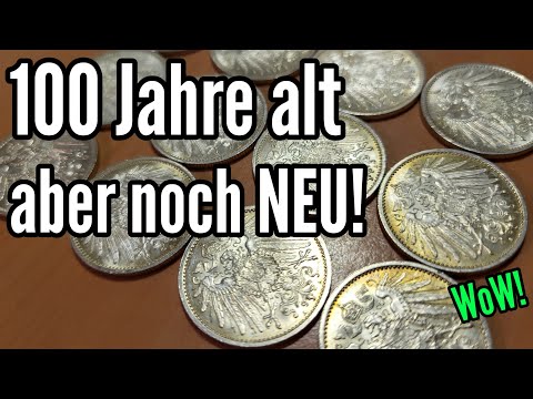 Nach 100 Jahren noch NEU! Perfekte Silbermünzen aus dem Kaiserreich!