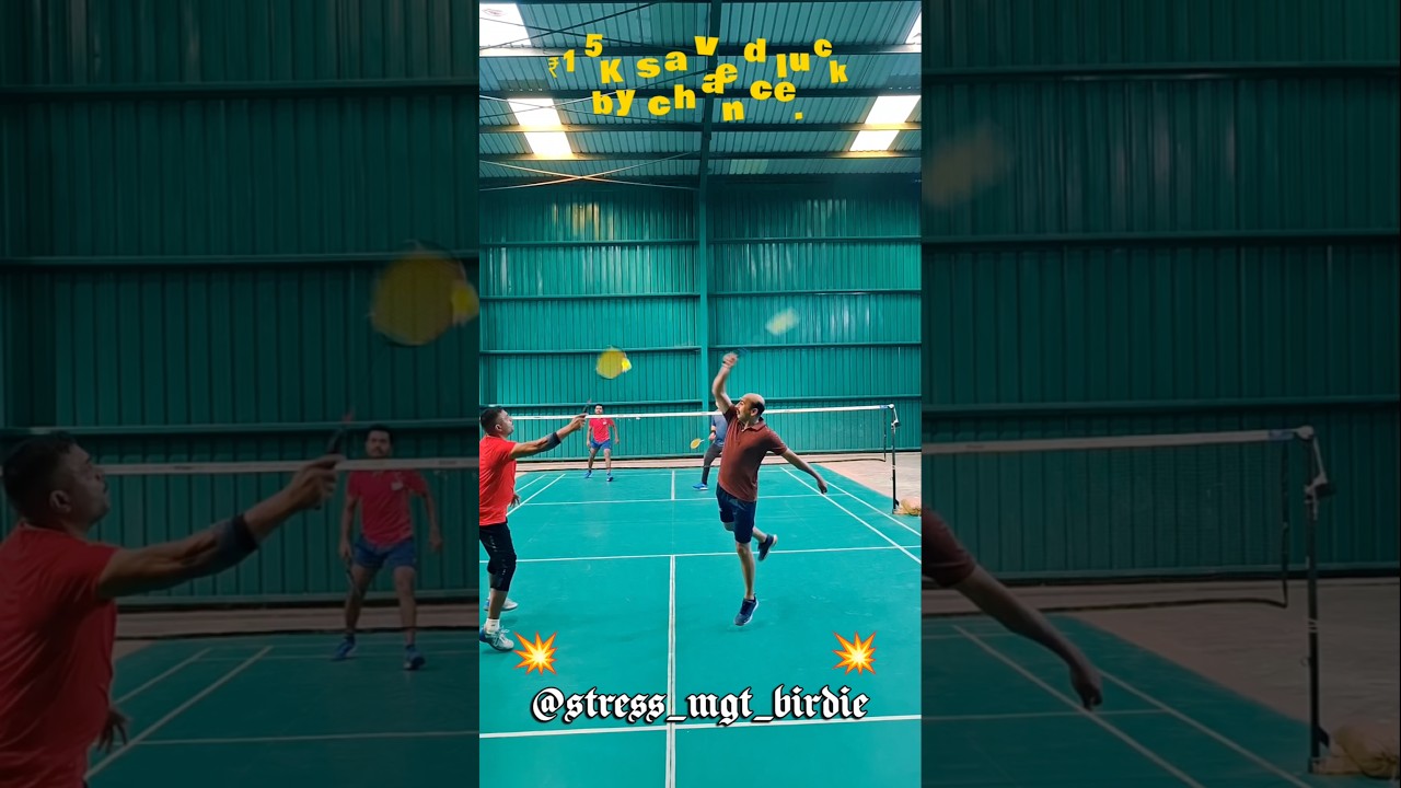 15K Saved! 😱 Near-Miss Badminton Collision #shorts #collision