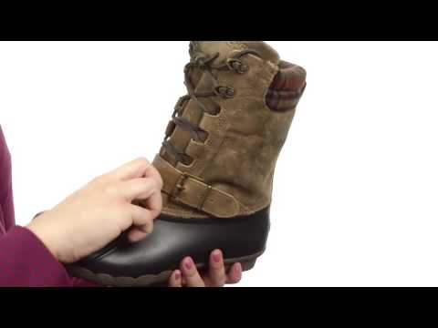 saltwater misty shearling duck boot