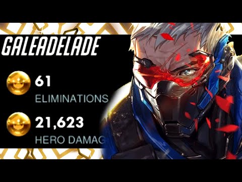Unstoppable Carry Soldier 76 - Gale! 61 ELIMS! [ OVERWATCH SEASON 24 TOP 500 ]