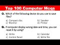 Top 100 Computer Fundamental MCQ | Computer mcq questions and answers