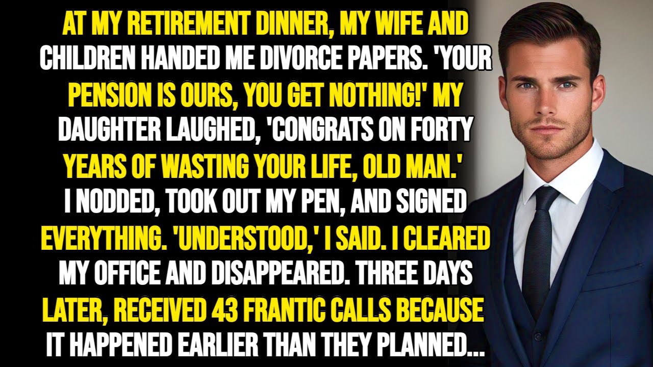 She Handed Me Divorce Papers While I Retired—Then I Disappeared for 3 Days and Changed Everything