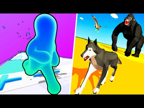 Merge Rush 3D | Epic Animal Hop Vs Samsh 3D - Max Level Gameplay (Part 1)