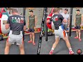 CANELO TEACHES RYAN GARCIA HOW TO CRUSH LUKE CAMPBELLS RIBS WITH BRUTAL BODY SHOTS ON HEAVY BAG