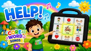 HELP Song for Kids | Core Word Songs | AAC, Autism & Speech Therapy Nursery Rhyme gameplay video by atwaser@ssdmo.org, 2:21 duration