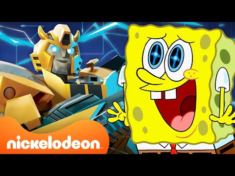 Capa de Bob Esponja vs Transformers - Batalha dos Robôs 🤖 | Nickelodeon em Português