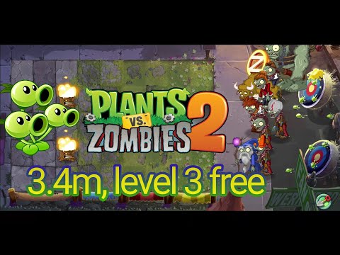 Plants vs. Zombies 2 Arena Week 230, Threepeater Tournament, 3.4m Strategy for level 3 Plants