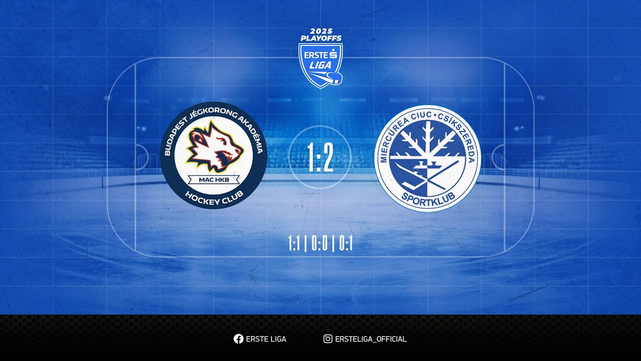 Erste Liga elődöntő: Budapest Jégkorong Akadémia HC–Csíkszeredai Sportklub 1–2