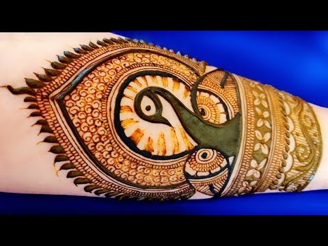  peacock mehndi design for full hand by aaru mehndi