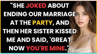 SHE JOKED ABOUT ENDING OUR MARRIAGE AT THE PARTY, AND THEN HER SISTER KISSED ME AND SAID, 'GREAT..