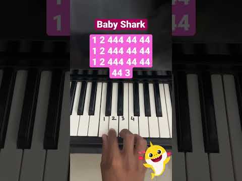 How to play Baby Shark on Piano with Easy Notes #easypiano #babyshark #cocomelon #pianolesson #kids