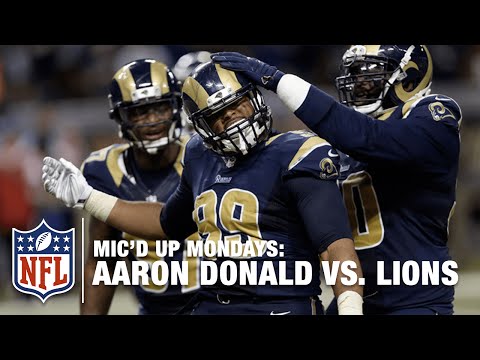 Aaron Donald Mic'd Up Terrorizes Lions with 3-Sack Day! | #MicdUpMondays | NFL