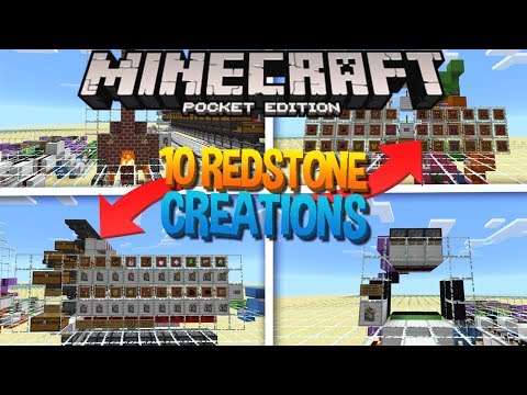 The Android Miner - 10 AWESOME REDSTONE CREATIONS!! -  Minecraft PE (Pocket Edition)