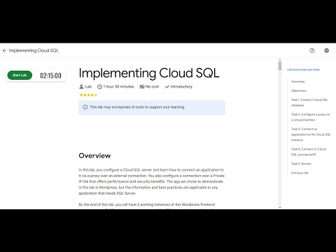 Implementing Cloud Sql