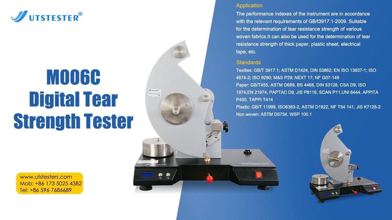 M006C Digital Tear Strength Tester