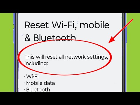 What is This will reset all network settings including Wifi Mobile Data & Bluetooth in Android