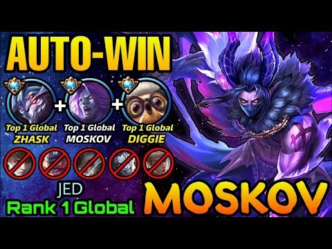 AutoWin Team!! TOP 1 GLOBAL + SUPREME Heros Assemble!! - Top 1 Global Moskov by JED - MLBB