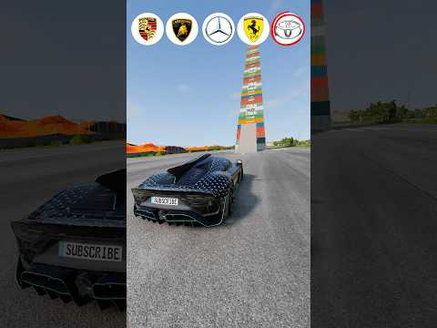 Cars Vs 50 Mega Container Jump – BeamNG.drive