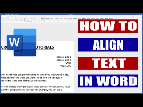Align text in Word Left, Right and Centre | Microsoft Word Tutorials
