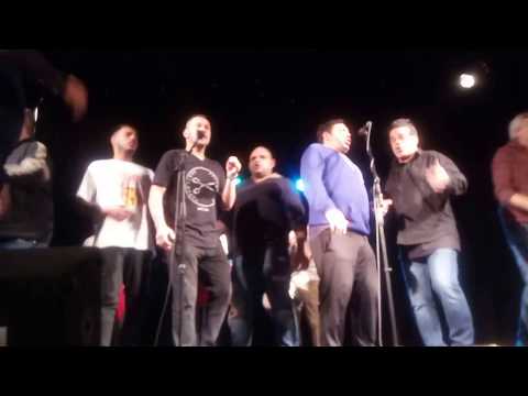 Reina de la teja 2018-Murga de pueblo reina y saludo a los barrios