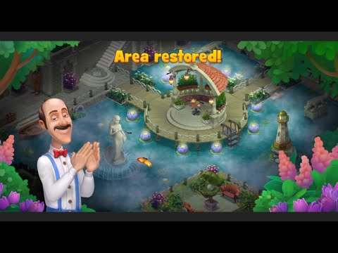 Gardenscapes - THE GAZEBO - Full Walkthrough - New Area Restored