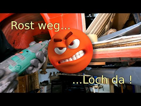 T3 Restauration B-Säule (Teil 2) - Rost weg, Loch da!