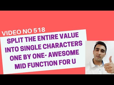Learn Excel - Video 518 - Split text in style - MID Function
