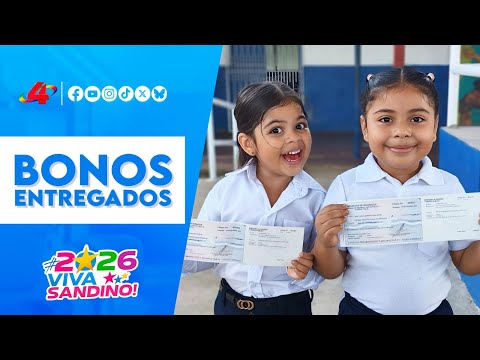 Rivas: entrega del bono presidencial a estudiantes de educación inicial y primaria 🎒