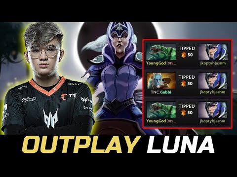 OUTPLAY AND TIPPING ENEMY LUNA  - TNC.GABBI PHANTOM LANCER DOTA 2