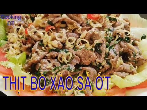 Thịt bò xào sả ớt