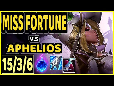 PUFF (MISS FORTUNE) vs APHELIOS - 15/3/6 KDA BOTTOM ADC CHALLENGER GAMEPLAY - KR