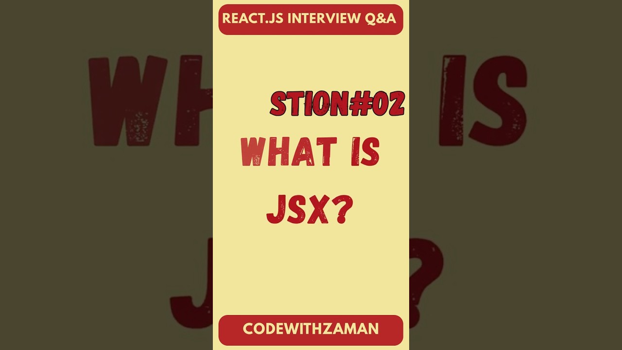 JSX in React Explained | Beginner to Advanced Guide #reactjs #jsx #reacttutorial