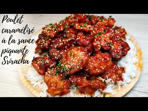 Poulet caramélisé à la sauce piquante SRIRACHA 🍛🥢 simple et rapide à faire !!!!!