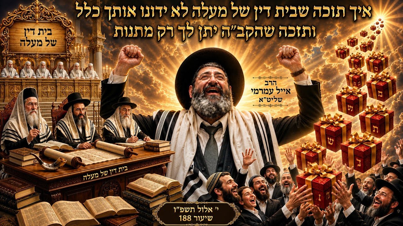 הרב אייל עמרמי שליט"א- הדרך שבה תזכה שלא ידונו אותך משמיים והקב"ה יתן לך רק מתנ